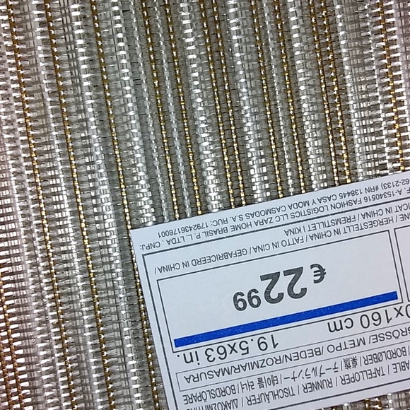 Long Zara Stirdy MetallicTable Runner - Picture 2 of 2